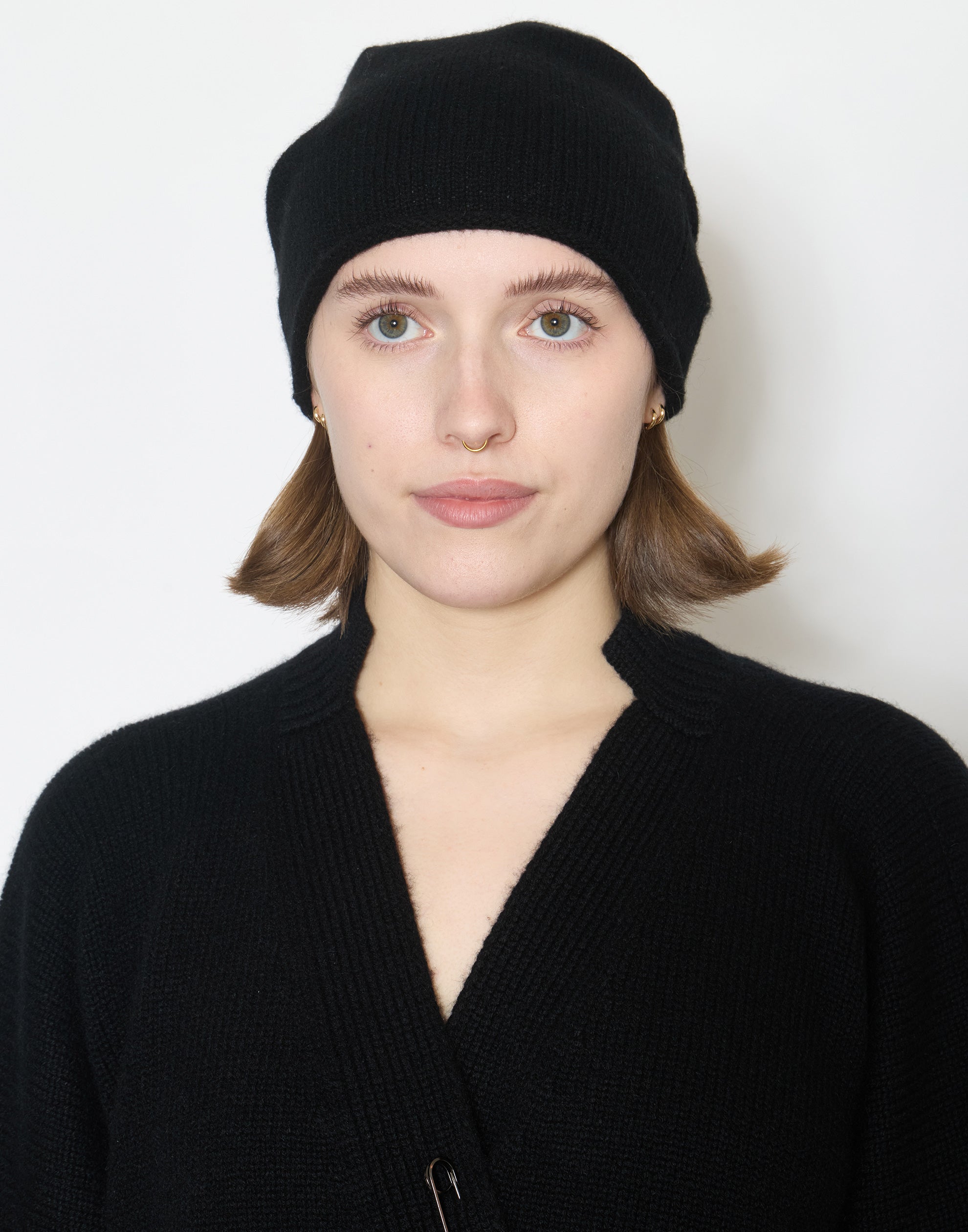 Black Cashmere Beanie