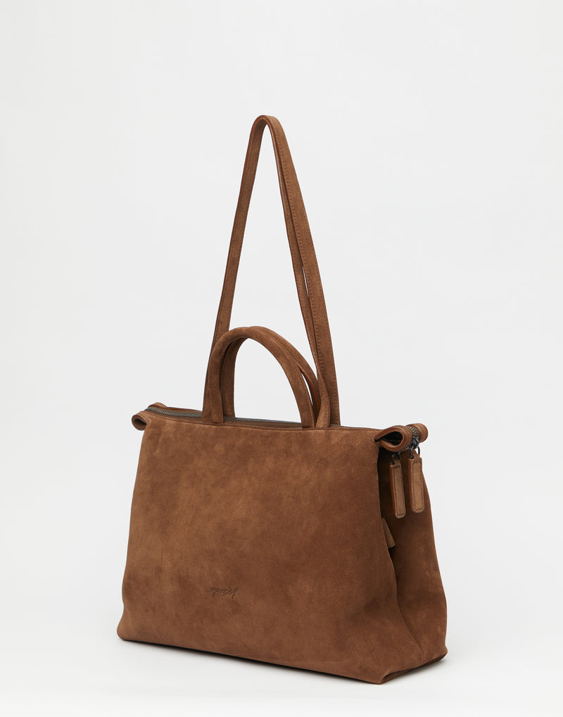 Chocolate Suede Leather 4 Dritta Bag