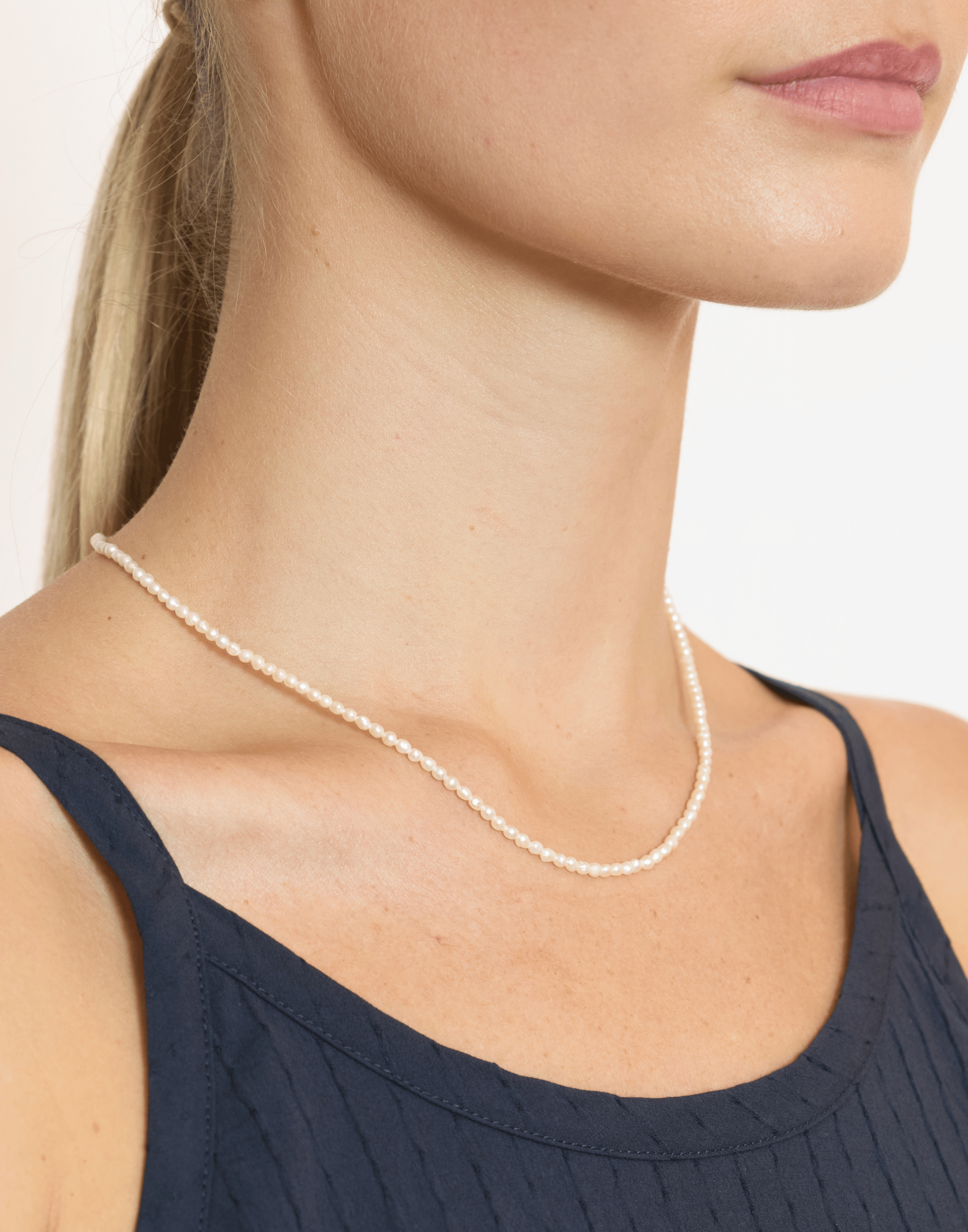 Pearl & Silver Lillie Necklace