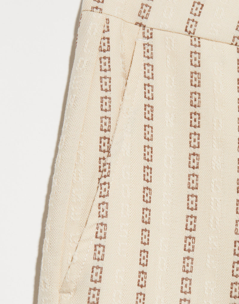 Journey Cotton Jacquard Flared Pants