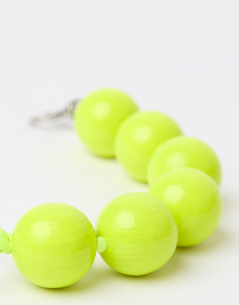 Neon Yellow Extra Large Perlen Key Chain
