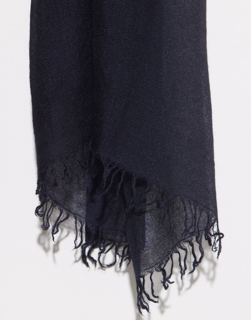 Navy Dianetta Cashmere & Silk Scarf