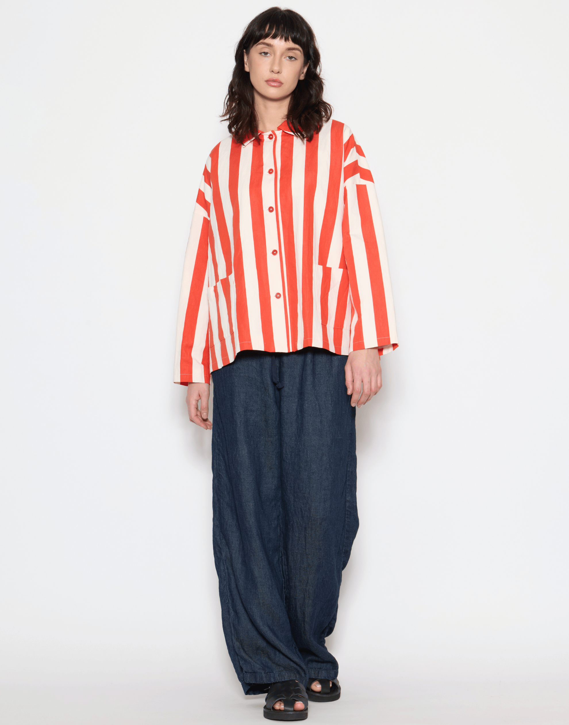 Indigo Linen Relaxed Trousers