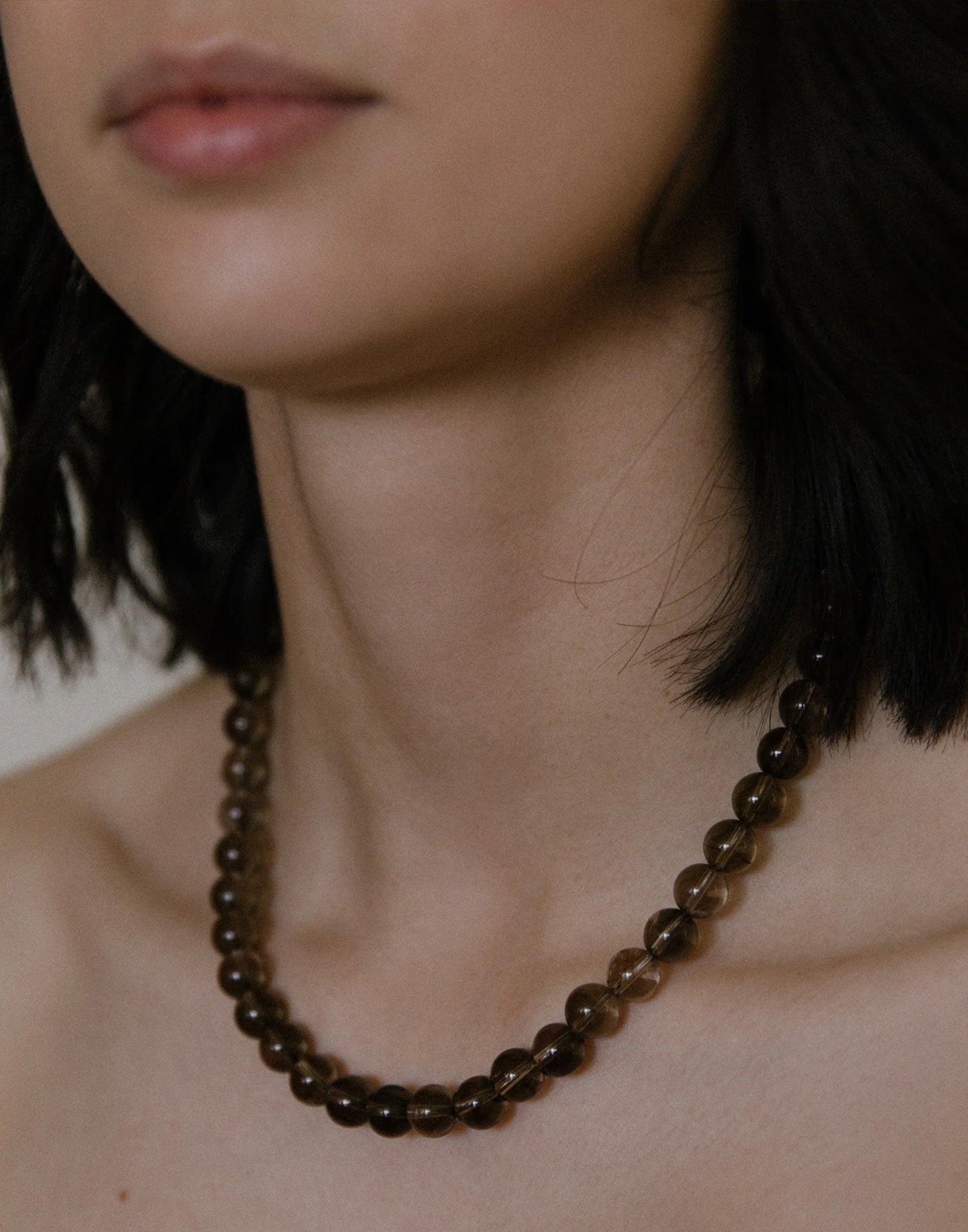 Smokey Quartz & Silver Genevieve Necklace