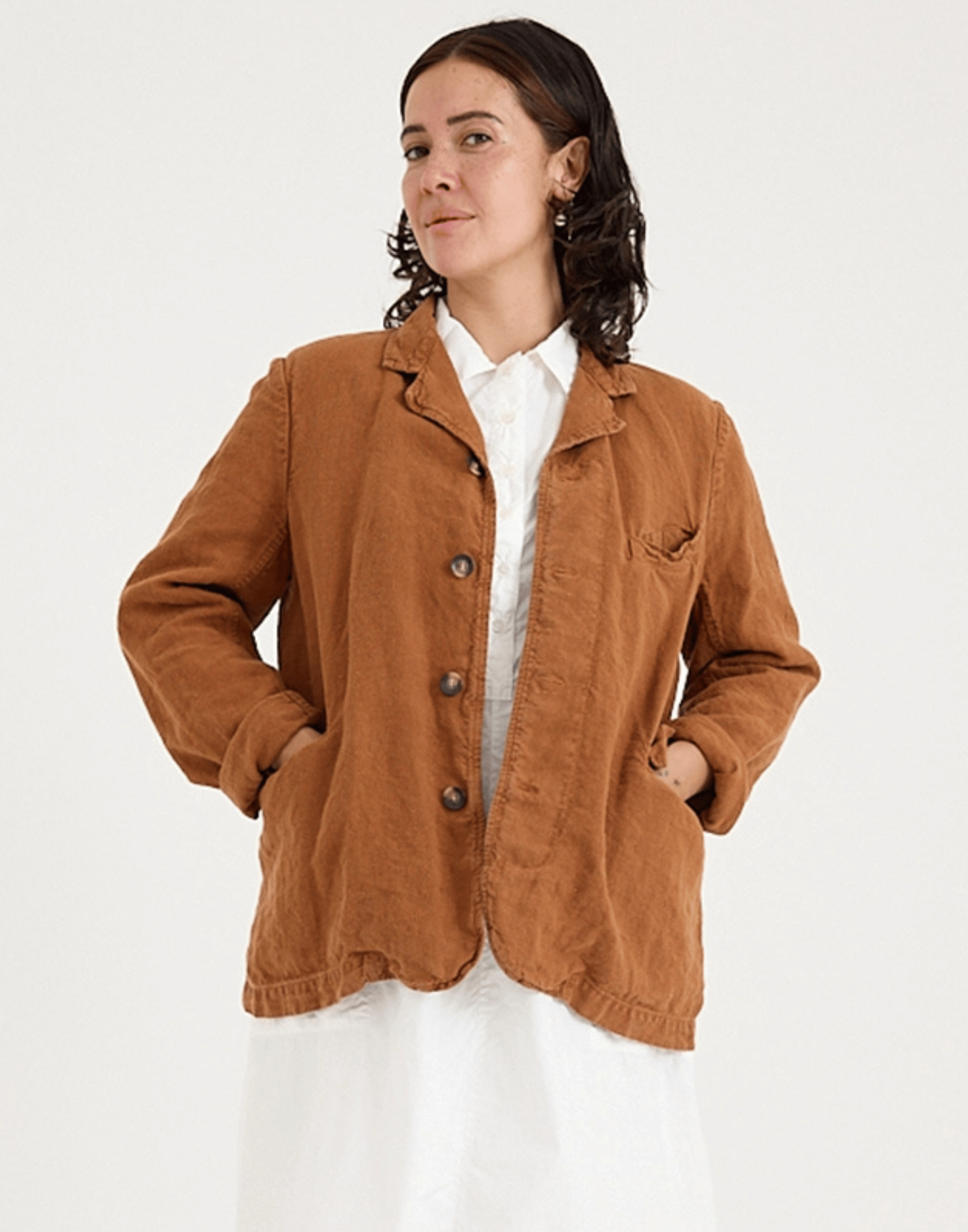 Brick Linen Dominique Blazer
