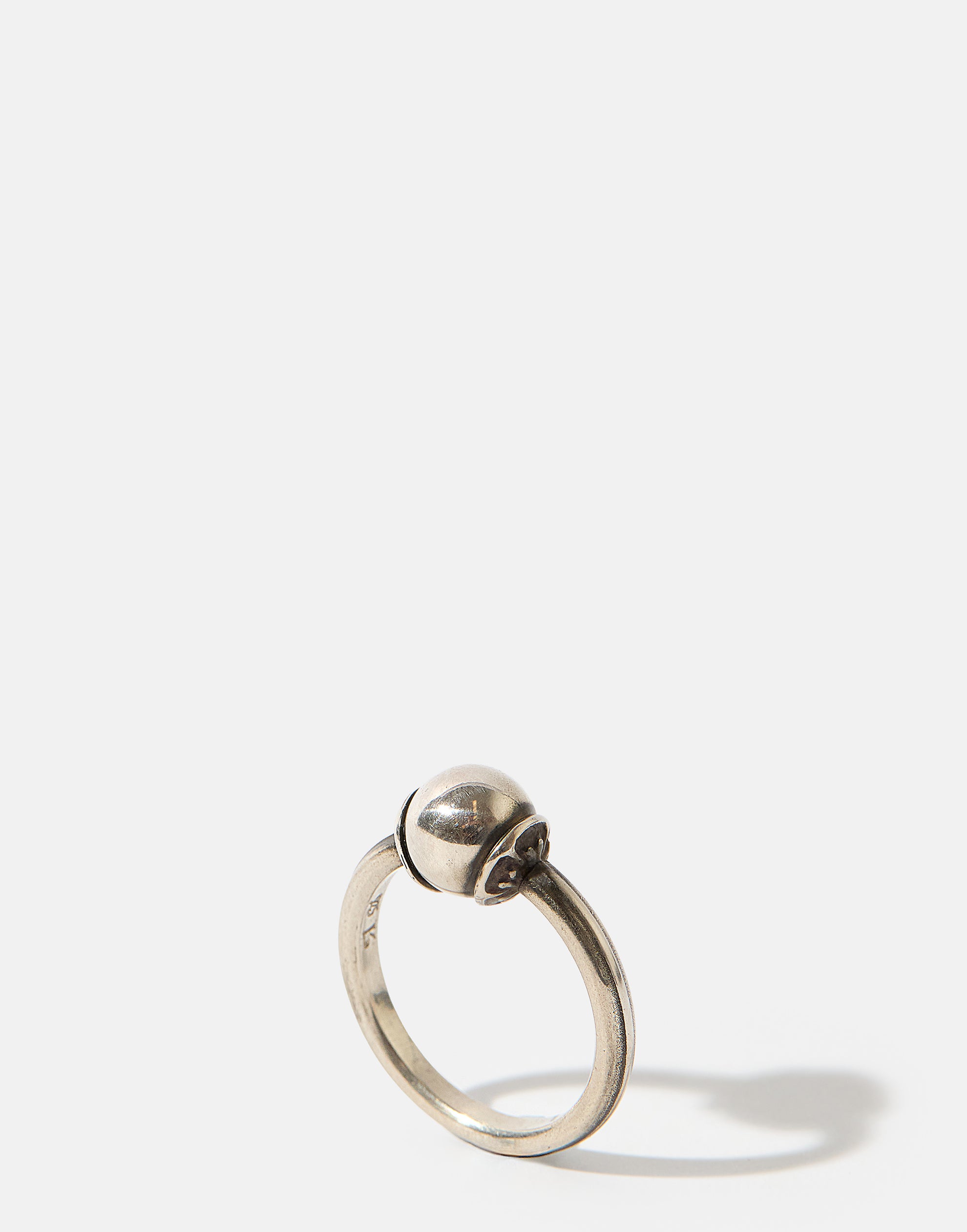 Silver Symbol Pearl Ring