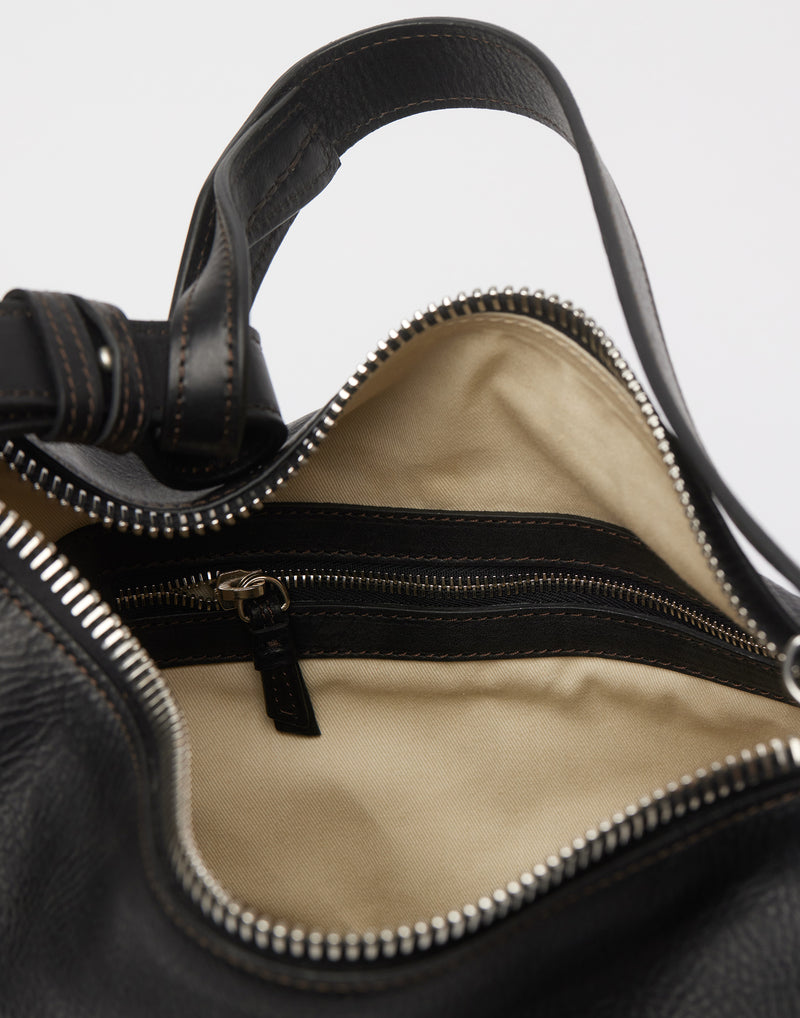Black Leather Neri Bucket Bag