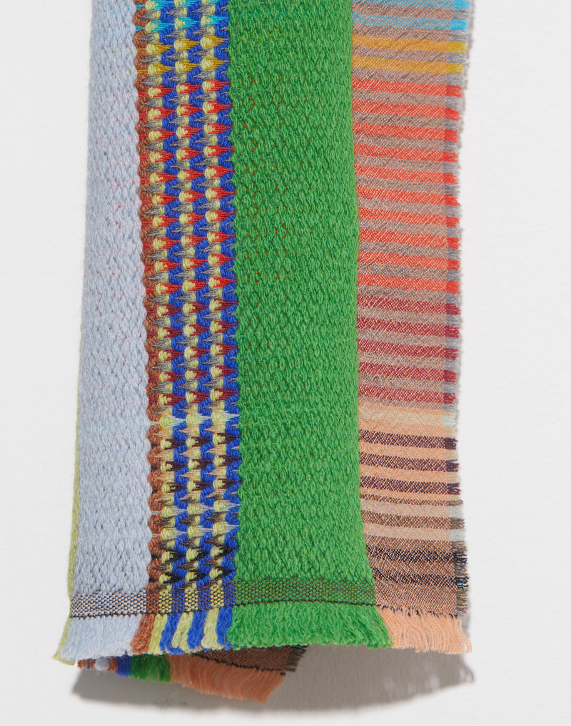 Green Wool & Cashmere Euclid Scarf