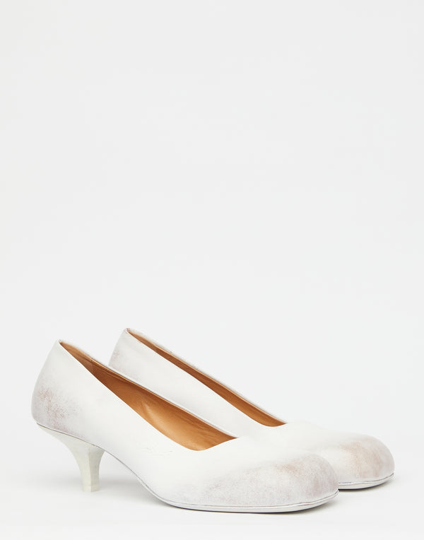 White Leather Tillo Pumps