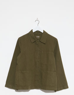 Sap Green Cotton & Linen Jacket