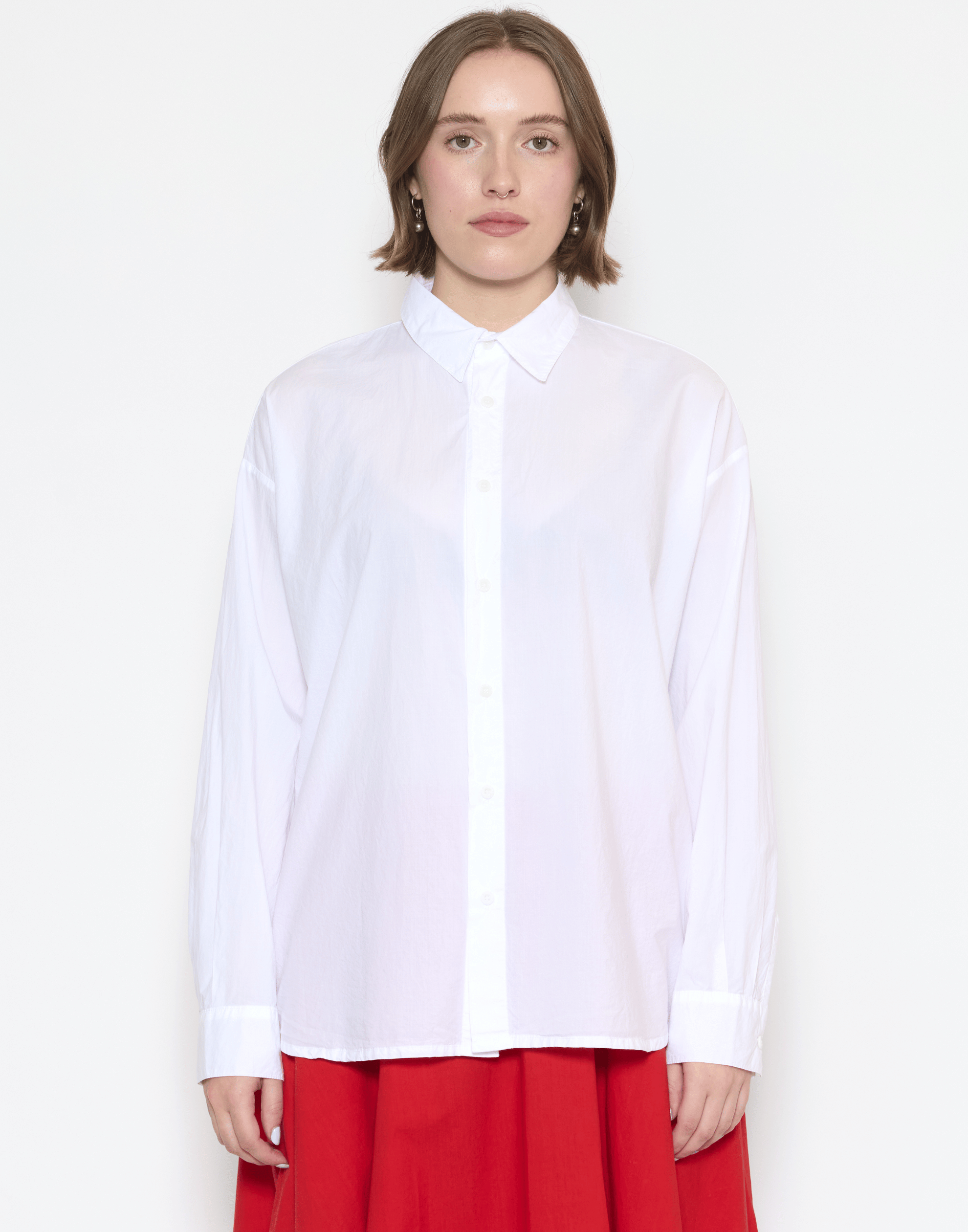 White Cotton Poplin Eolia Shirt