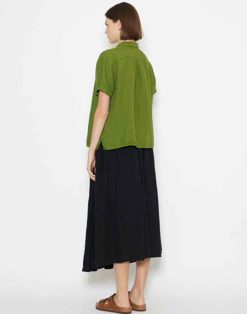 Black Linen Emily Skirt