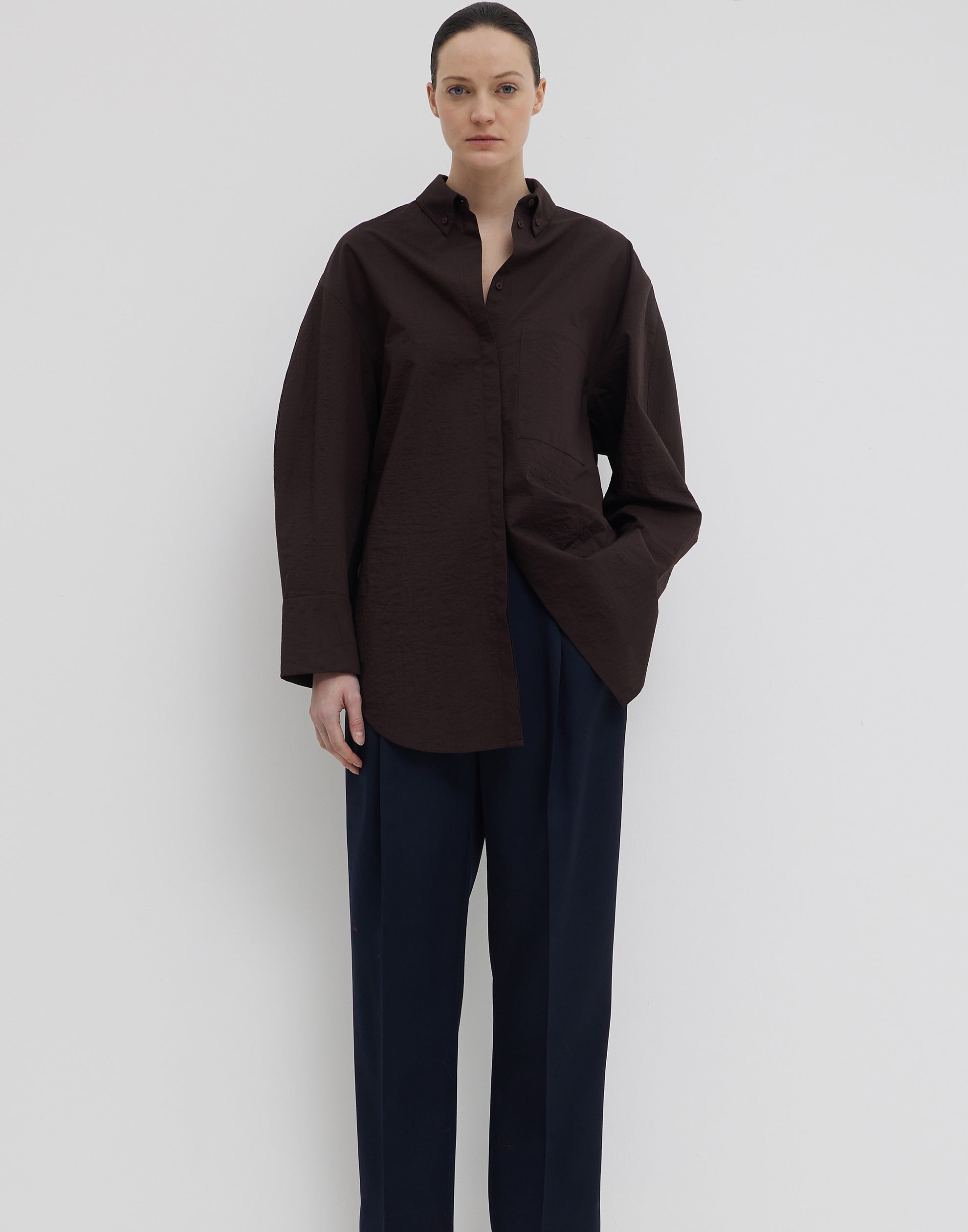 Cherry Wood Wool Blend Taheras Shirt