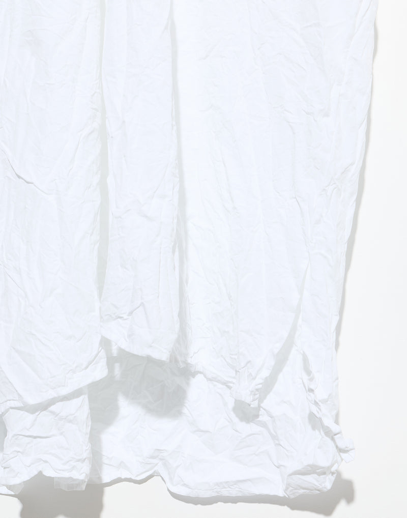 White Cotton More Lunga Lavata Shirt