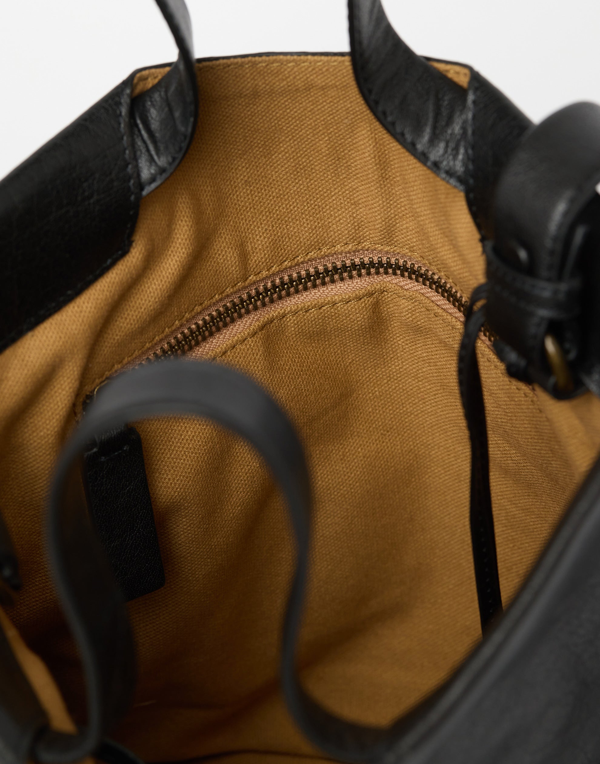 Black Leather Small Shopper Bag