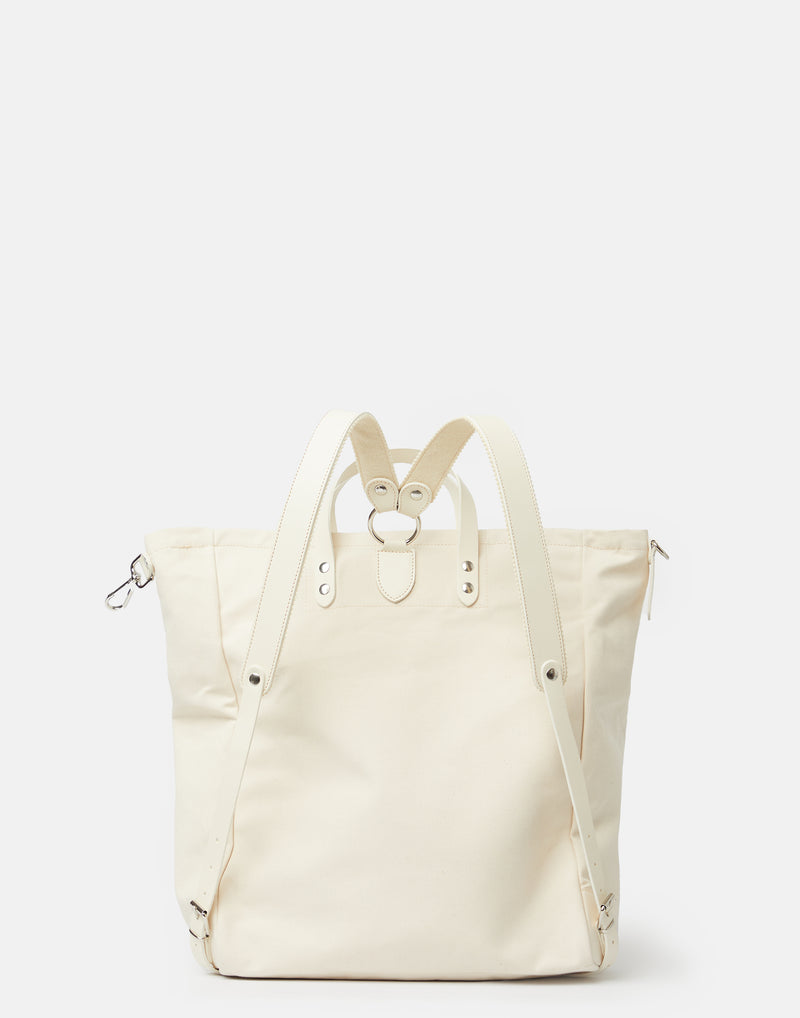 White & Chalk Cotton Canvas Rucksack