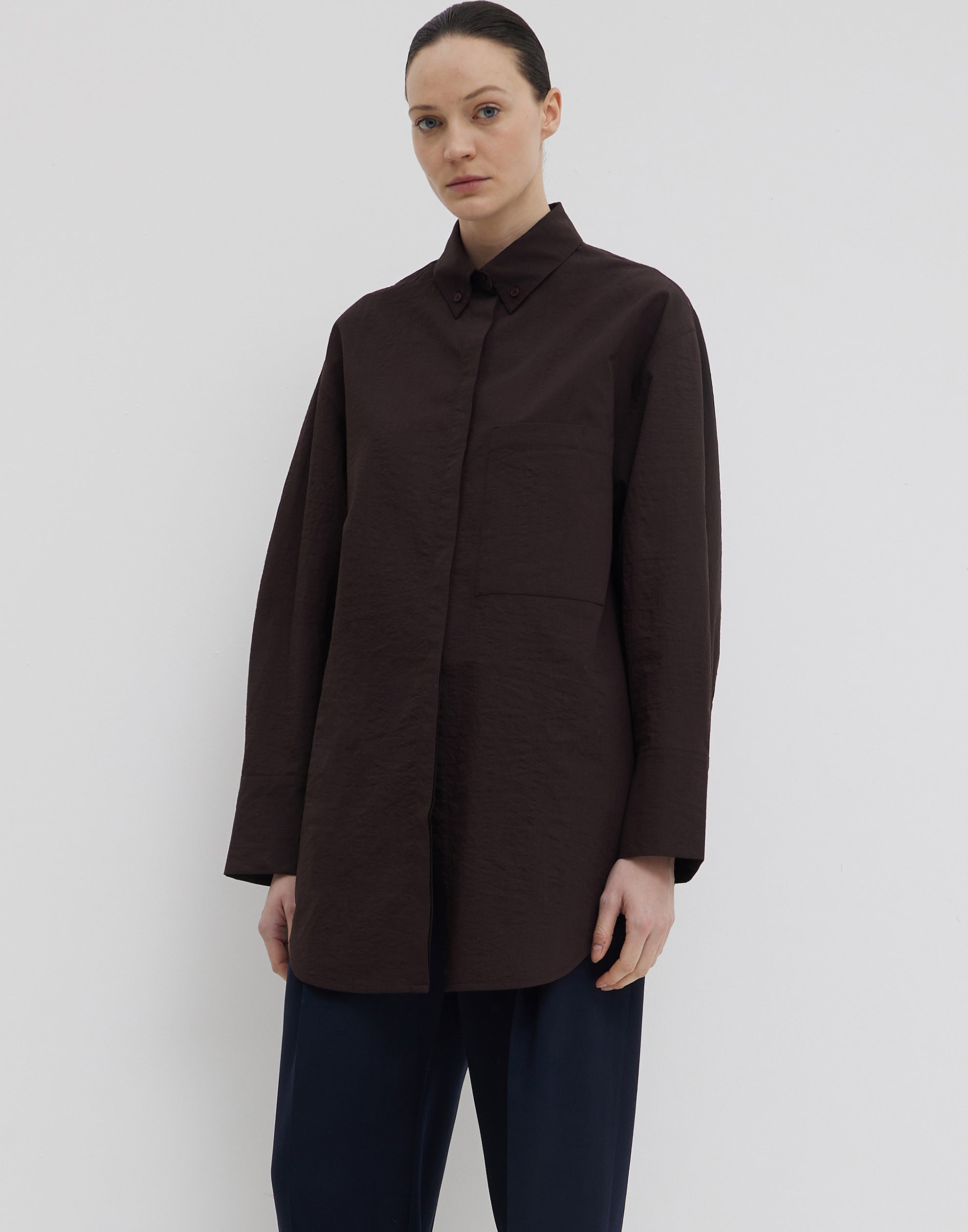 Cherry Wood Wool Blend Taheras Shirt