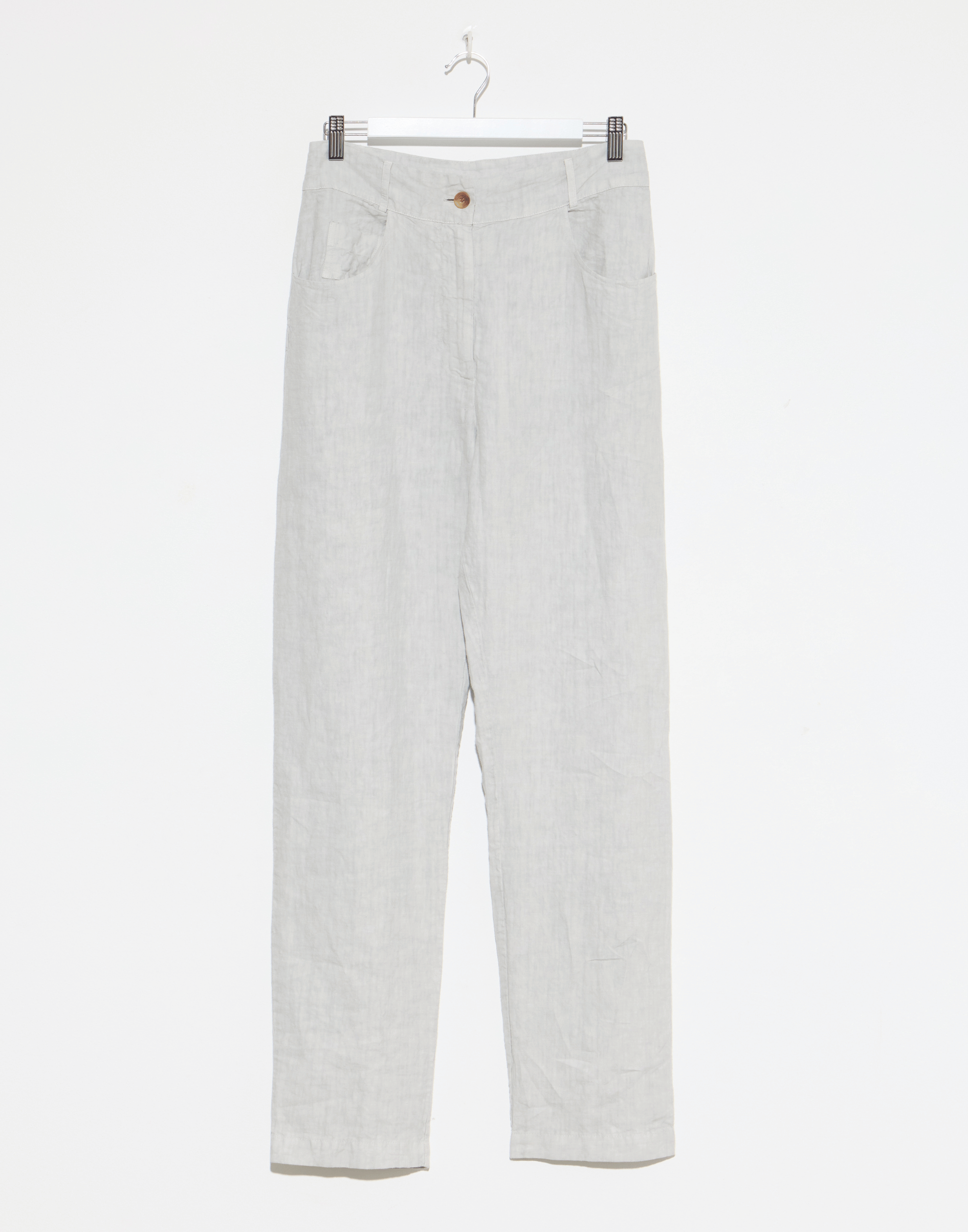 Pearl Grey Linen Pieroschka Pants