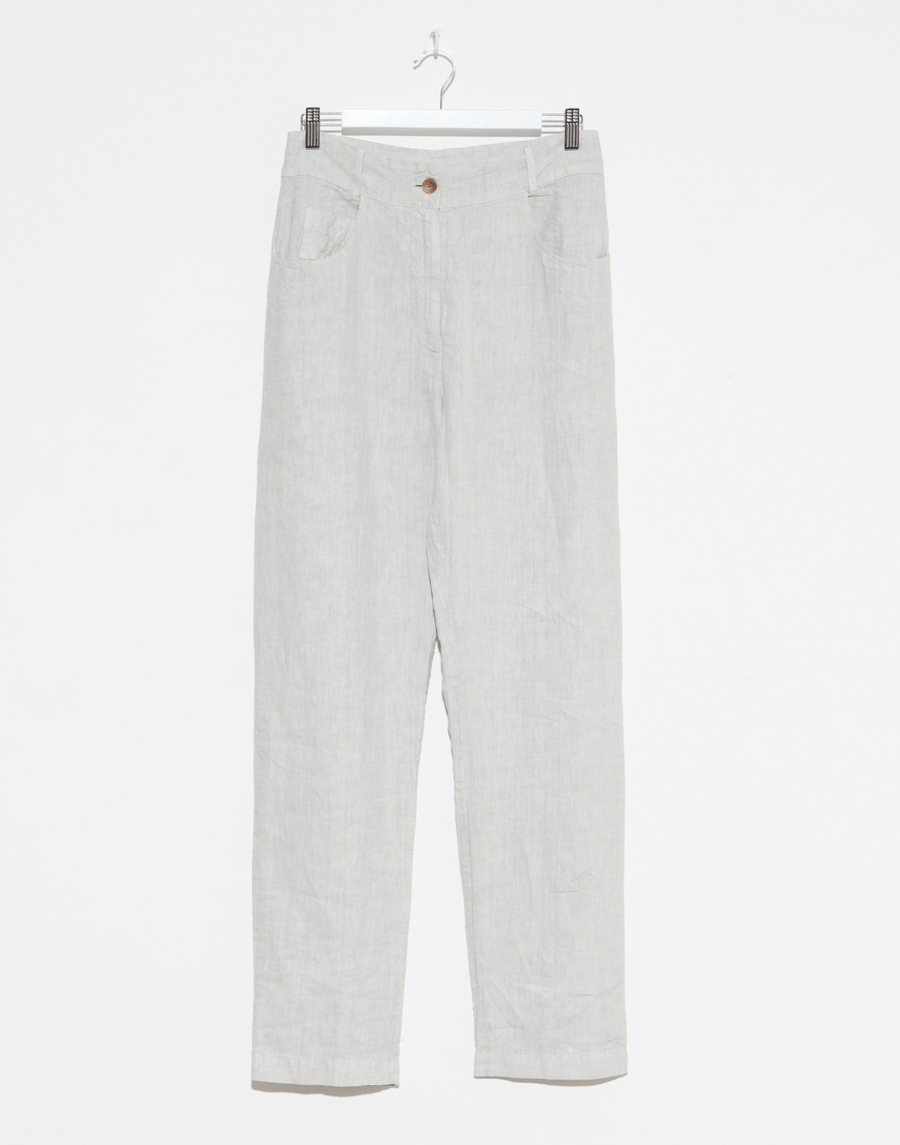 Pearl Grey Linen Pieroschka Pants