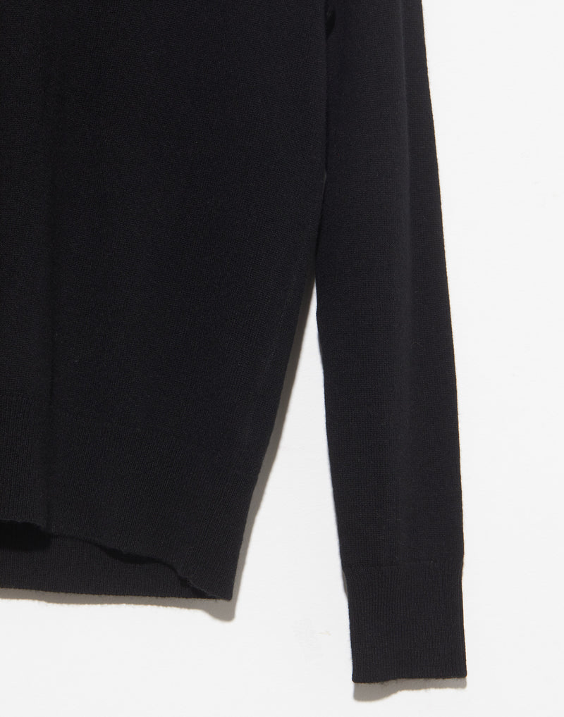 Black Cashmere Essential Pullover