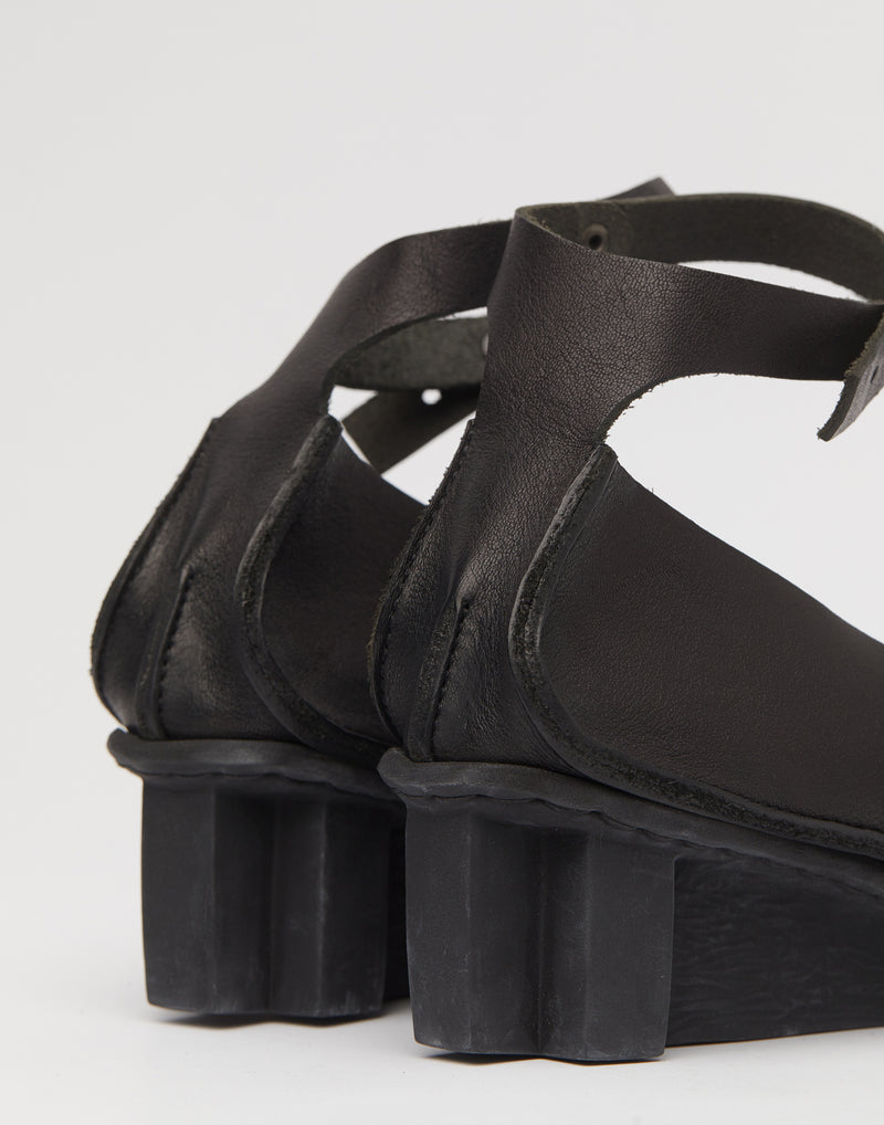 Black Pumps Leather Sandals