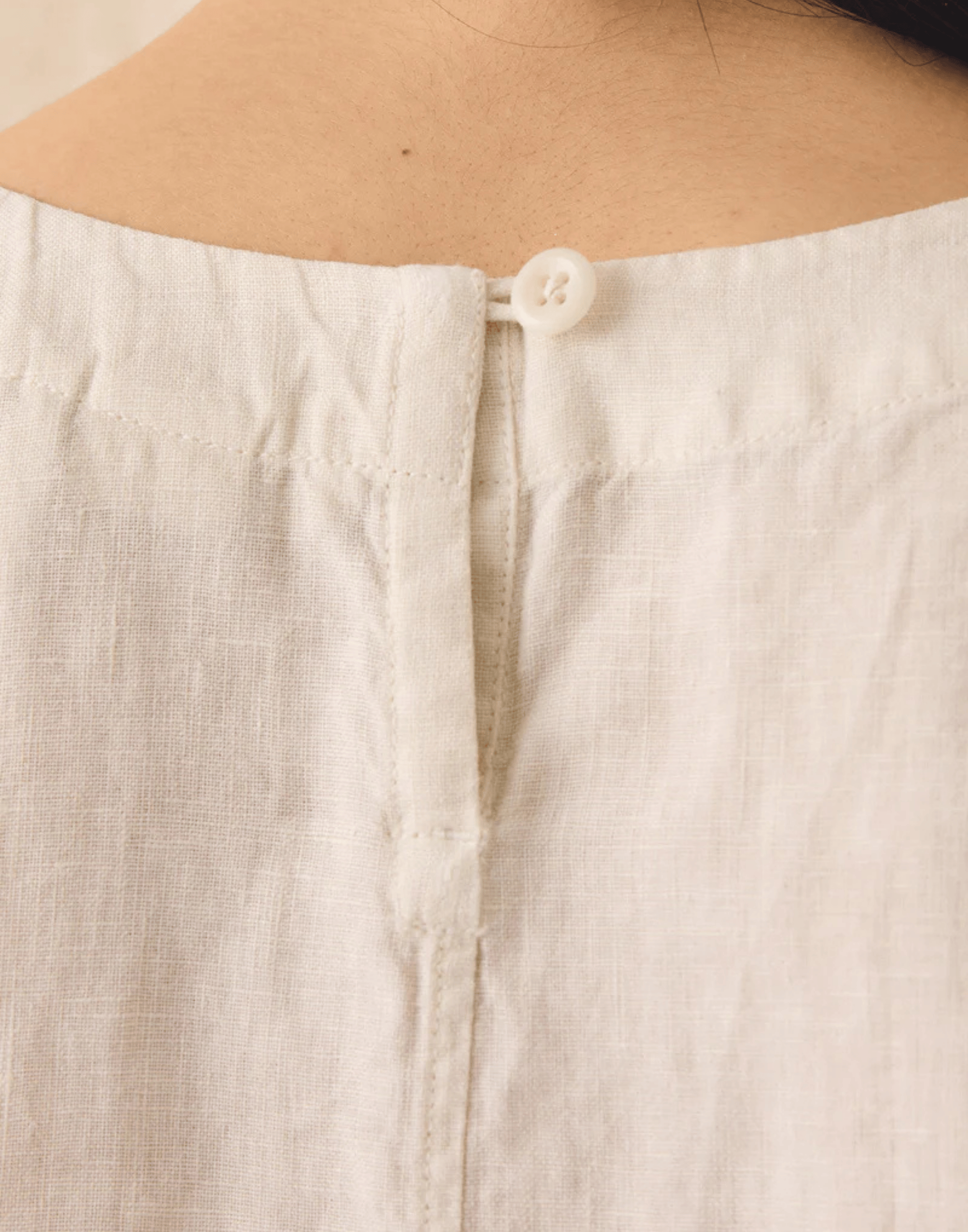 Oat Linen Garment Dyed Top