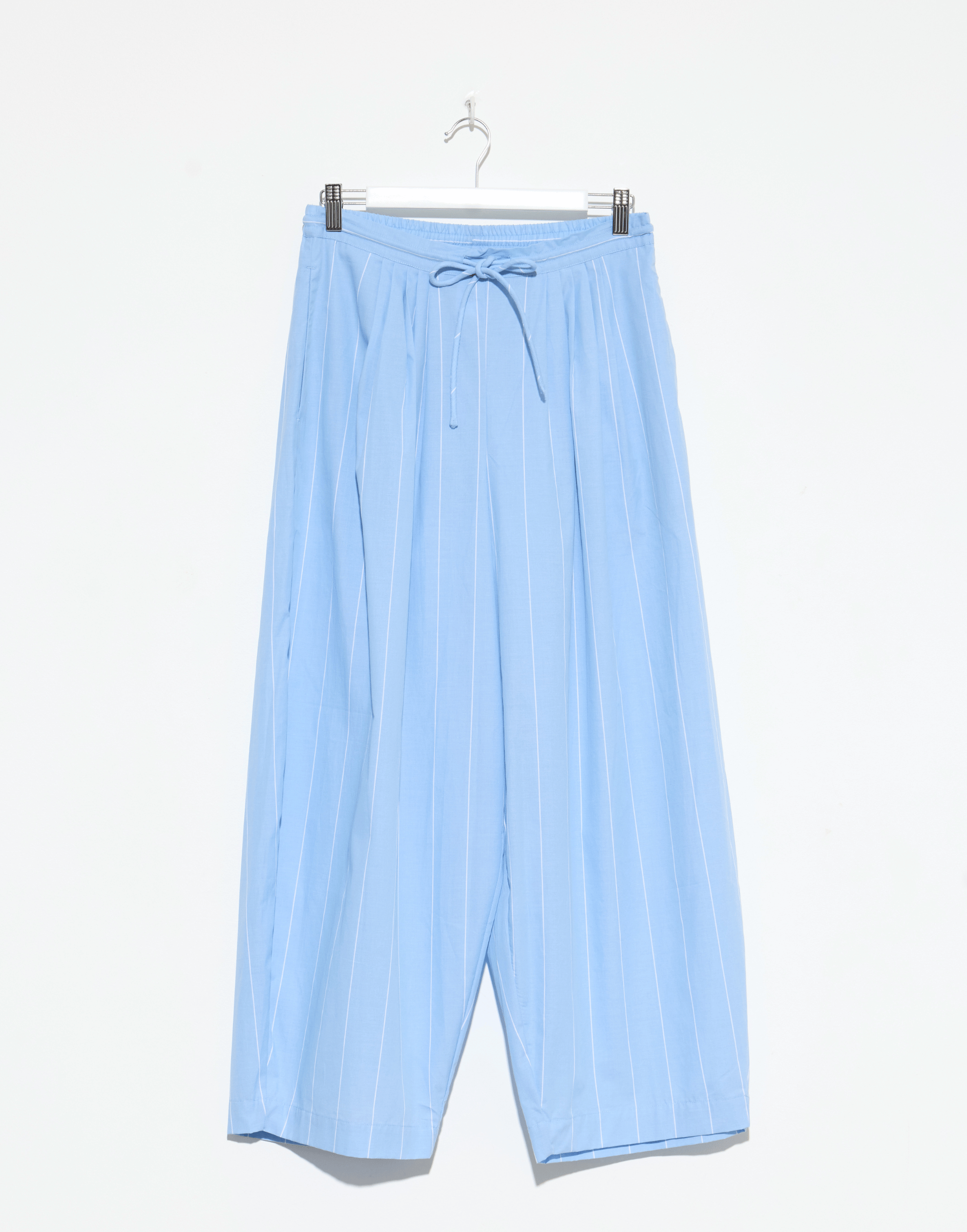Chambray Pinstripe Cotton Pamela Pants