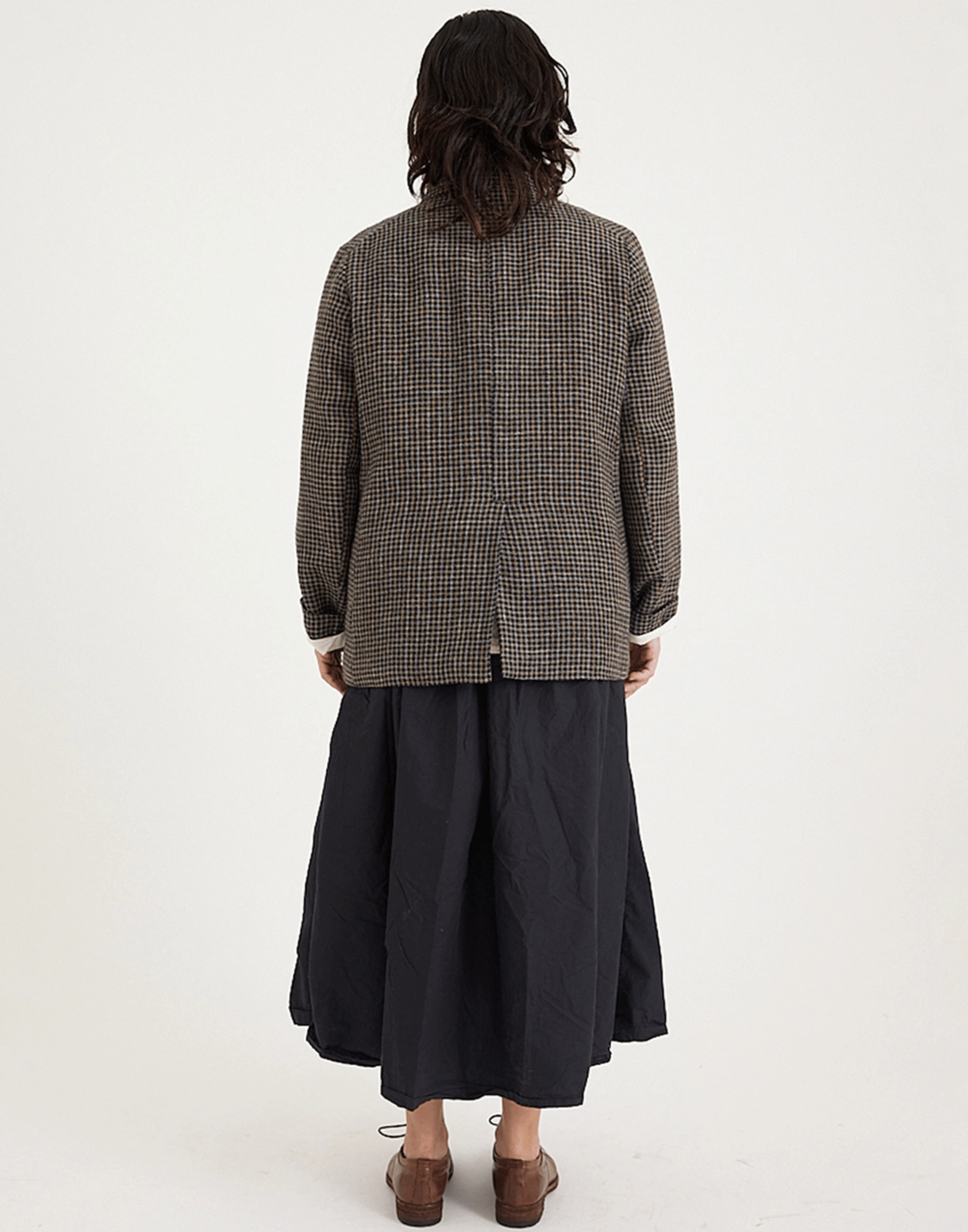 Dark Shepherd’s Plaid Wool Dominique Blazer
