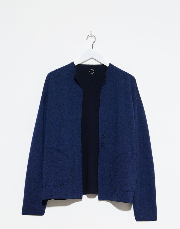 Ocean Wave Cashmere Reversible Loro Jacket