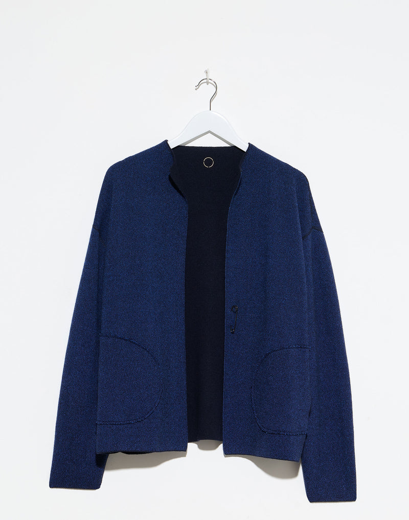 Ocean Wave Cashmere Reversible Loro Jacket