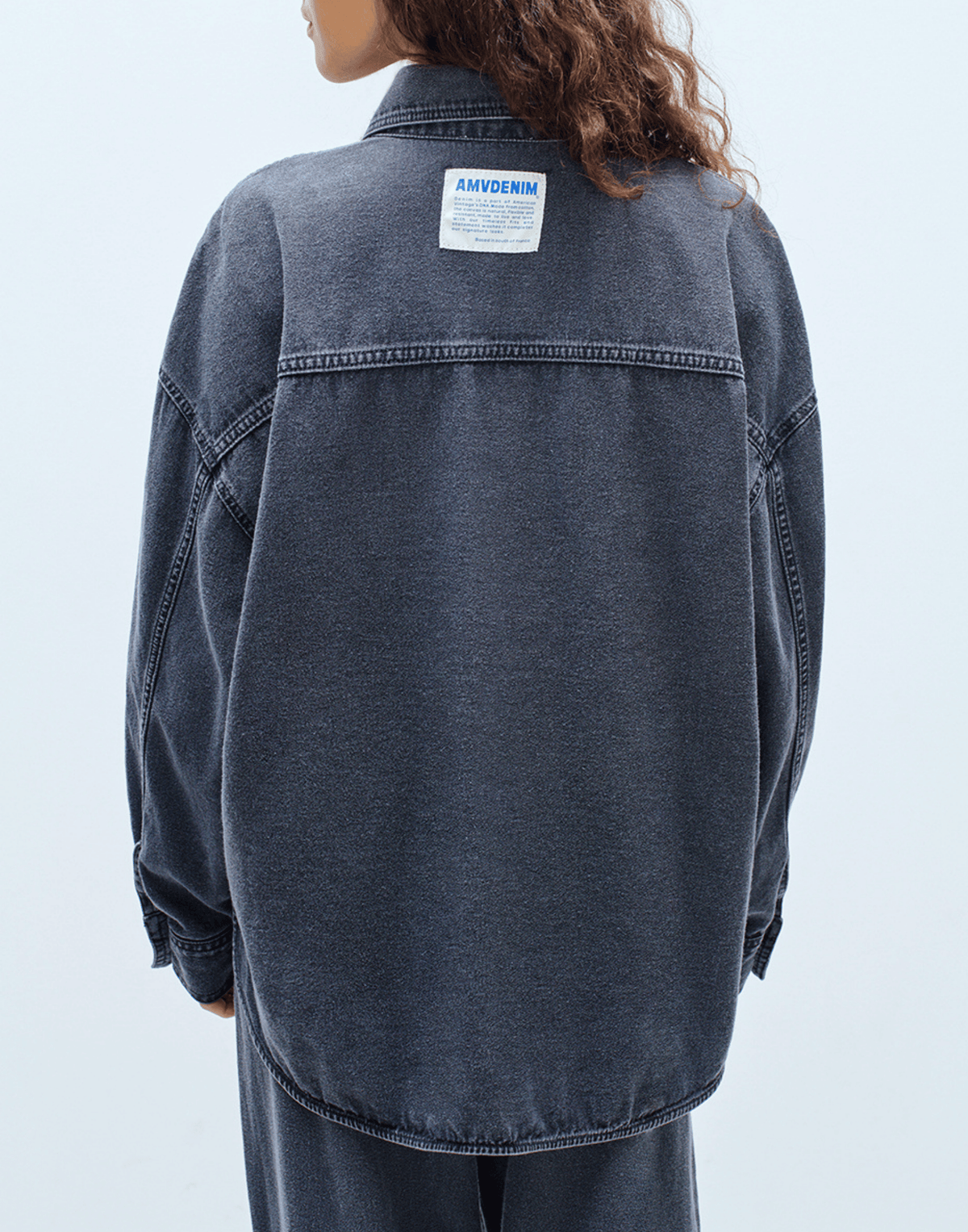 Black Wash Cotton Denim Jazy Shirt