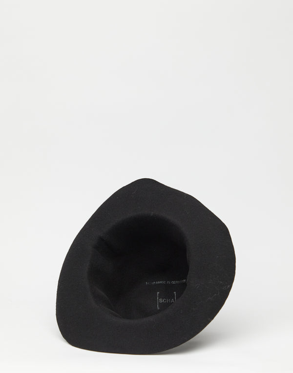 Black Lazy EB Felt Hat