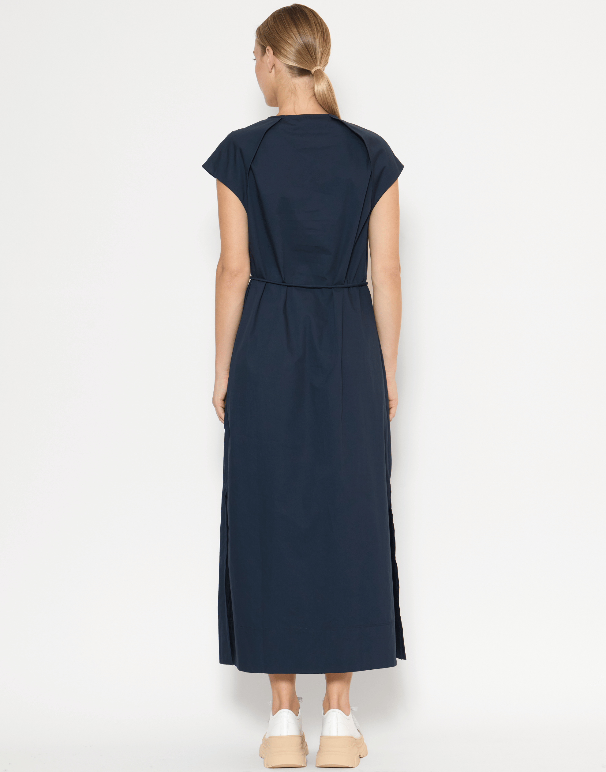 Navy Cotton Poplin Alma Dress