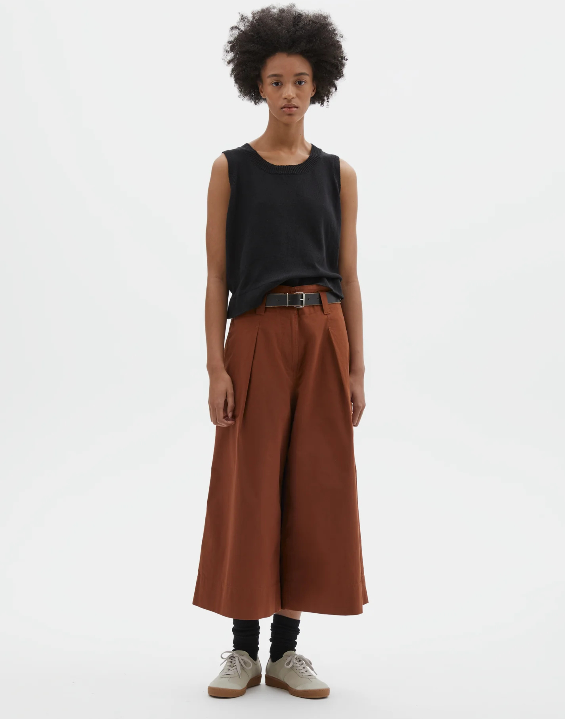 Clay Organic Cotton Wide Leg Culottes