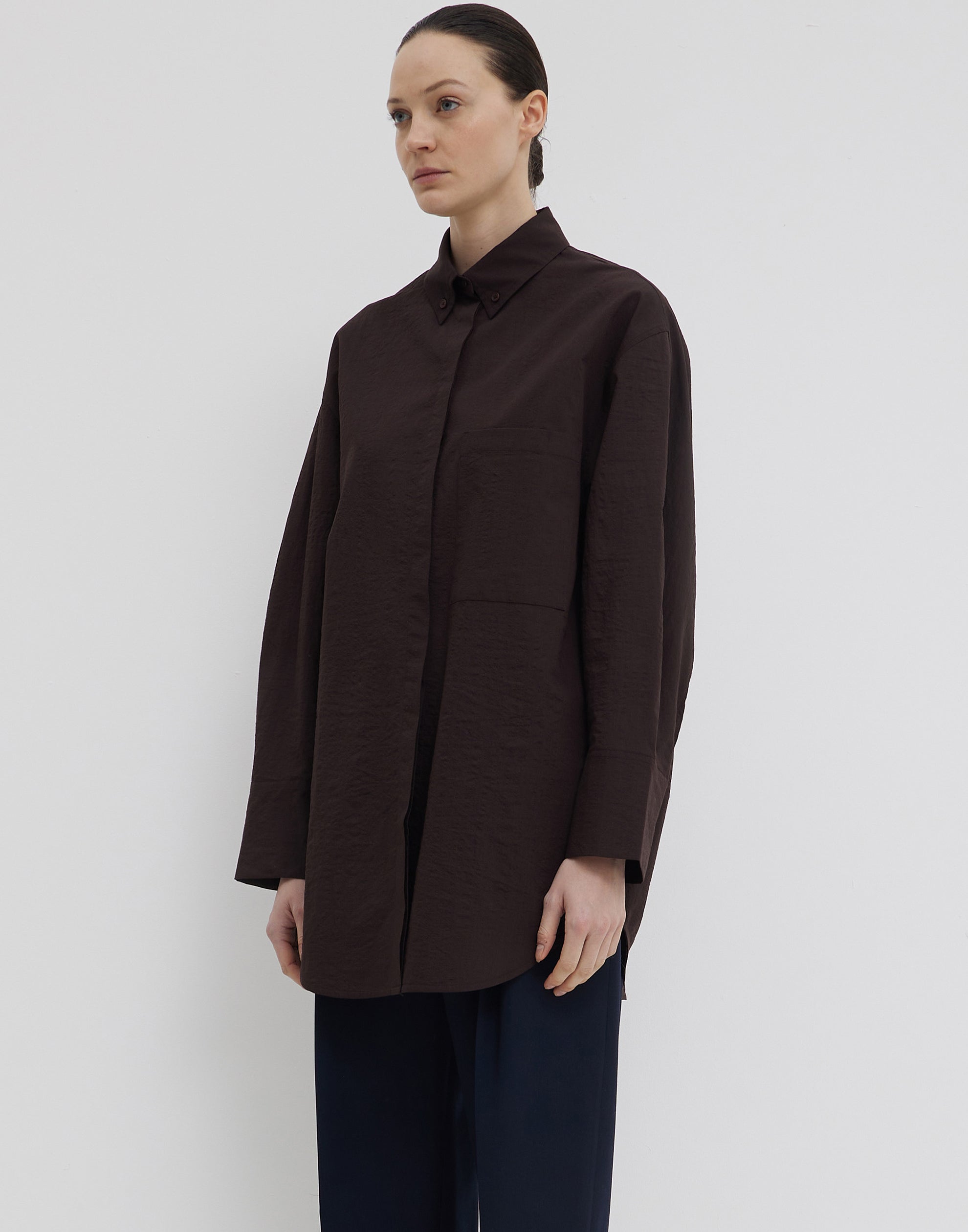 Cherry Wood Wool Blend Taheras Shirt