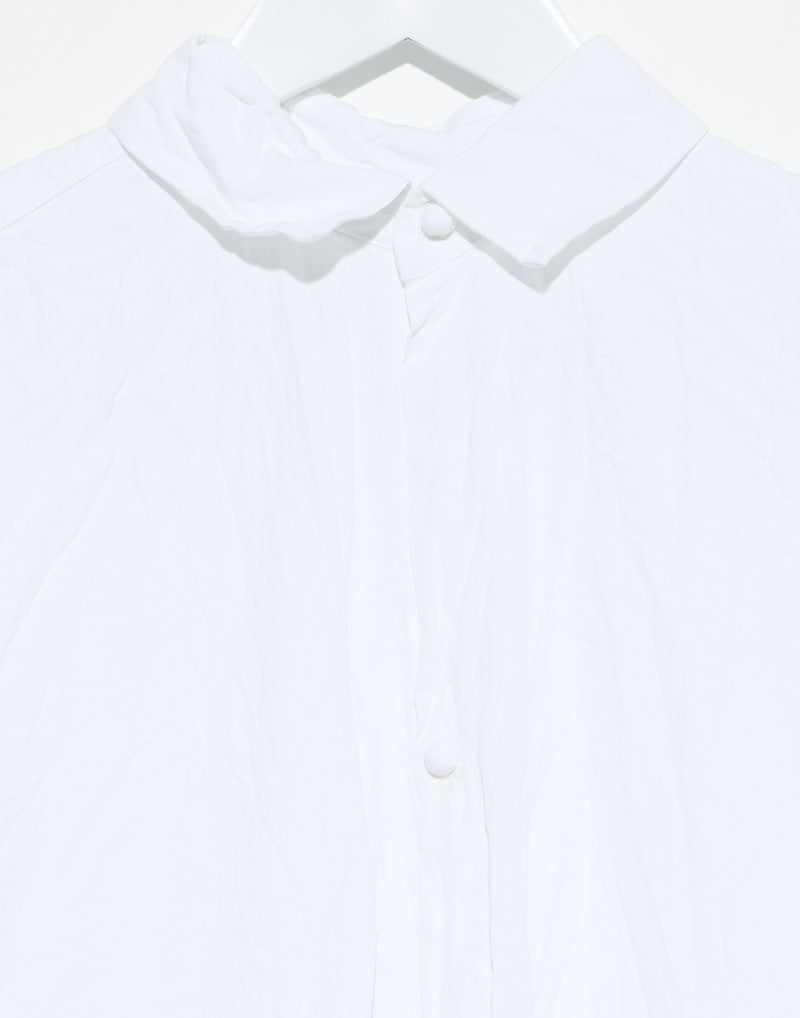 White Cotton More Lunga Lavata Shirt