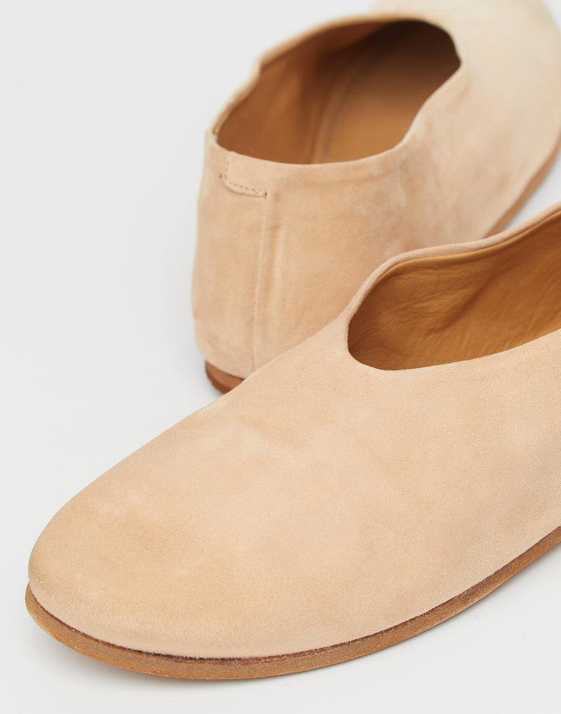 Apricot Suede Coltellaccio Slippers