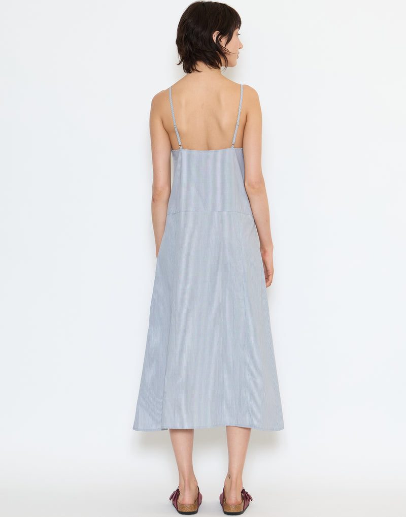 Sky Stripe Cotton Double Seam Dress