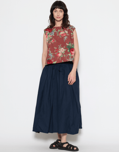 Dark Navy Cotton Ulla Skirt
