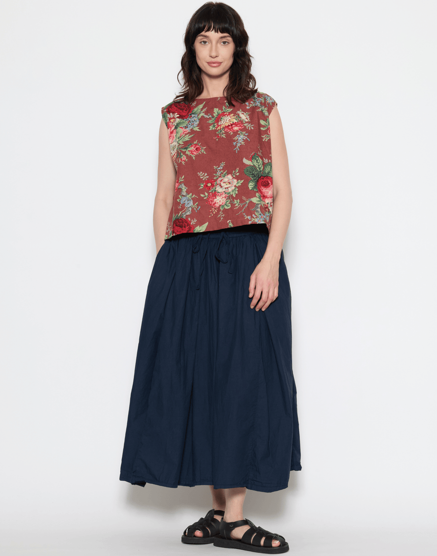 Dark Navy Cotton Ulla Skirt