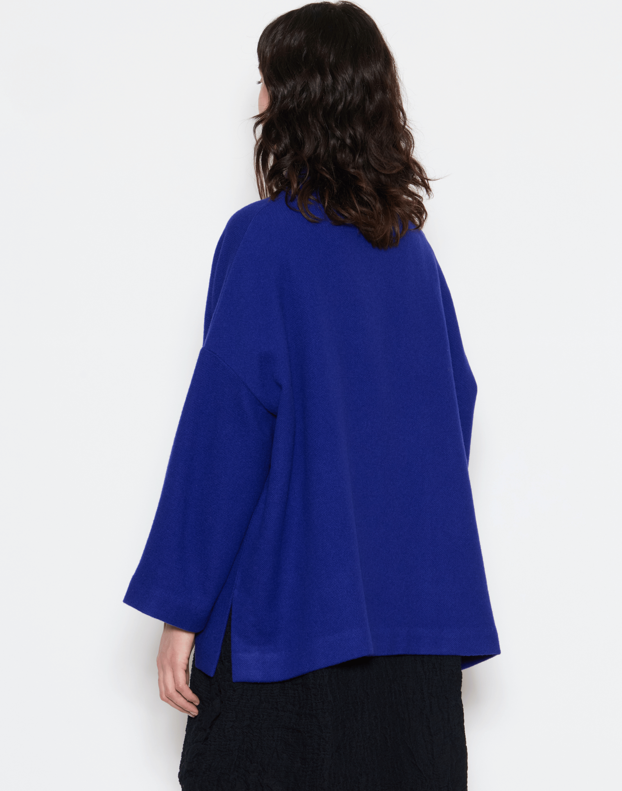 Electric Blue Wool Giacca Gladiolo Jacket