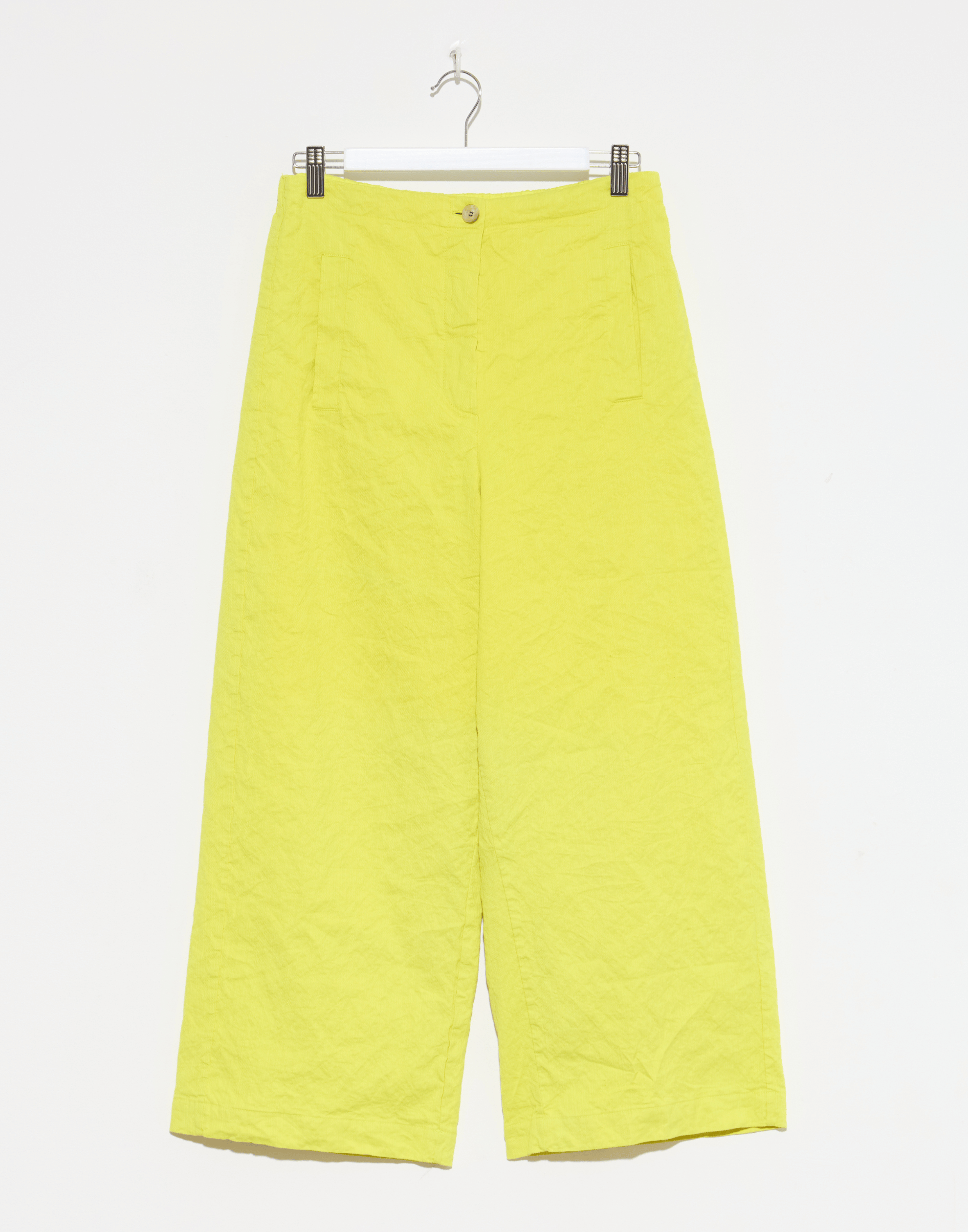 Lime Cotton Blend Paulette Pants