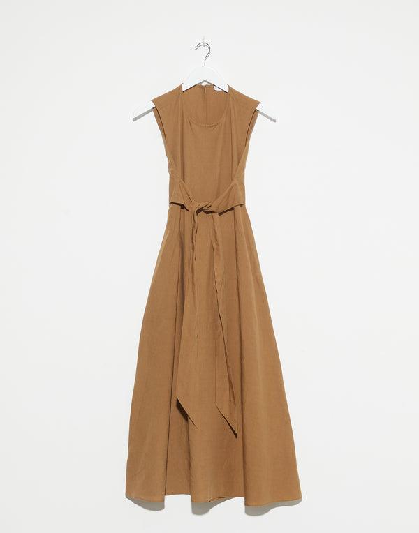 Nutmeg Linen Blend Belt Dress  