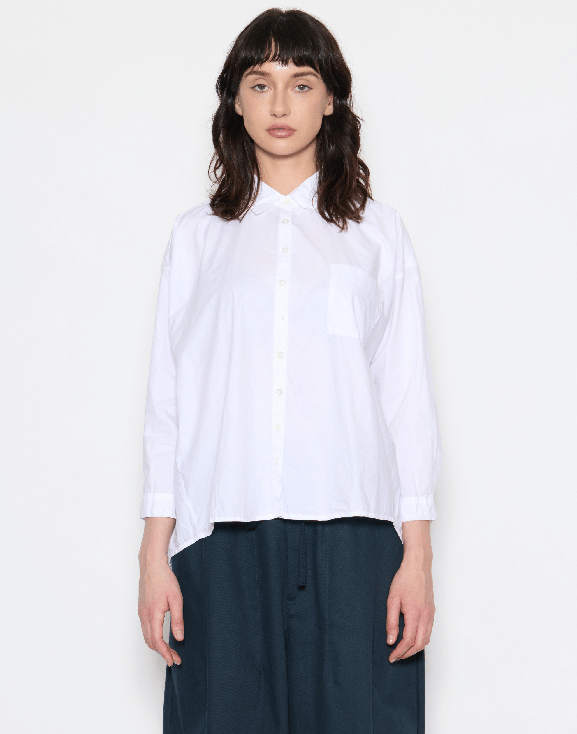 White Cotton Indra Boxy Shirt