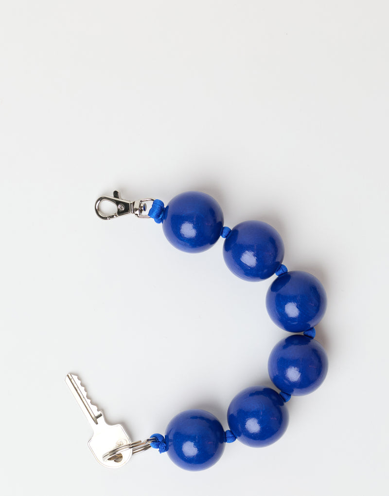 Blue Extra Large Perlen Key Chain