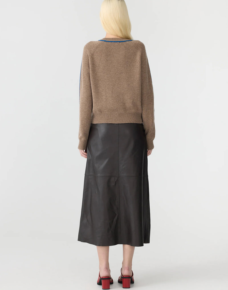 Brown Marl Stripe Wool & Cashmere Pullover