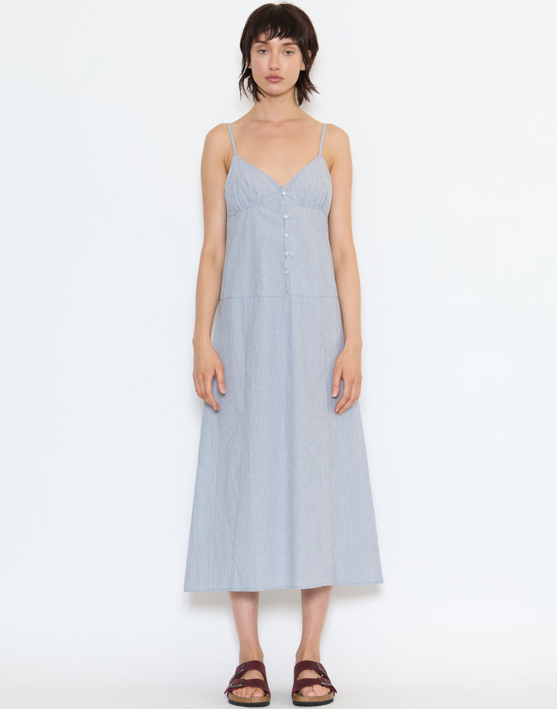 Sky Stripe Cotton Double Seam Dress