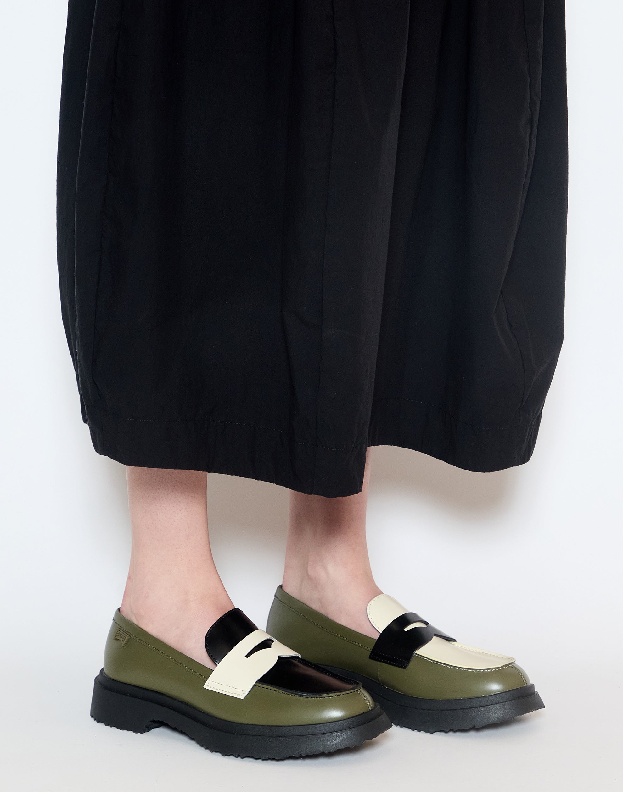 Multicolour Leather Twins Loafers