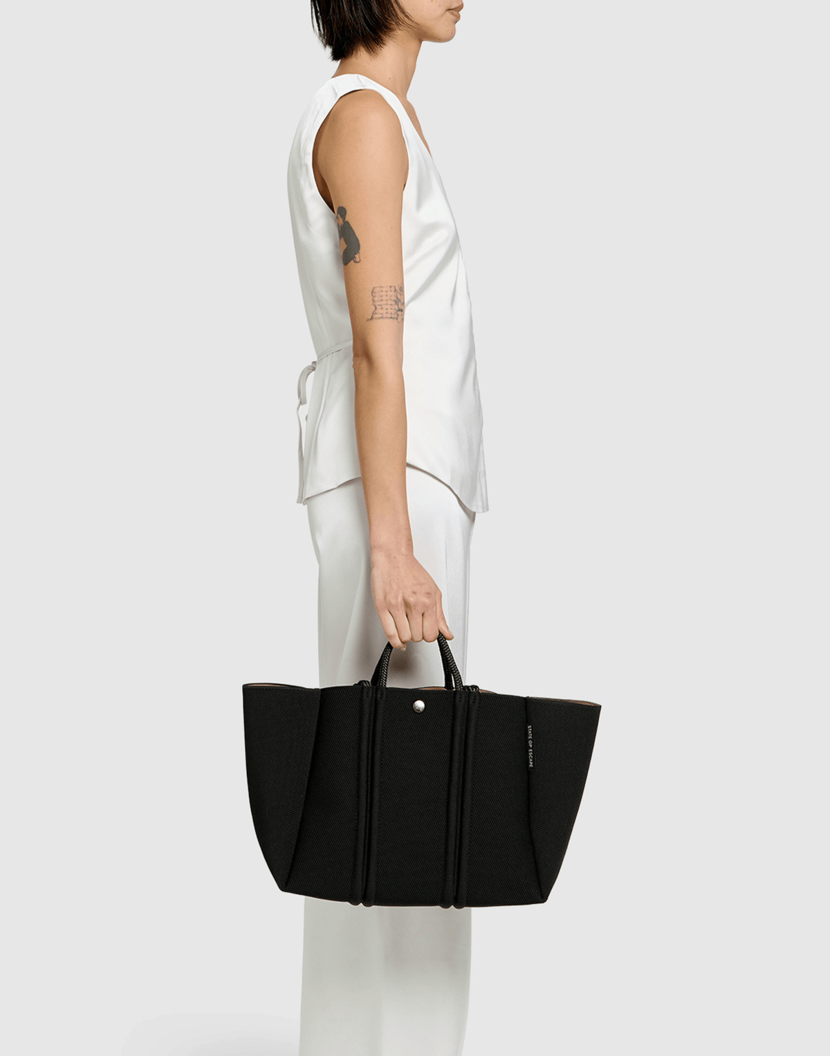 Black & Hazelnut Meridian Midi Tote