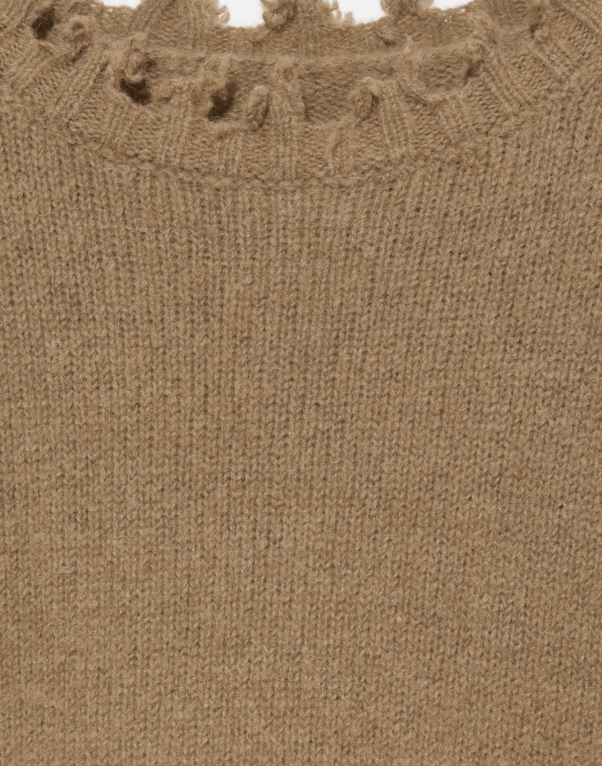 Tobacco Alpaca & Wool Fray Pullover